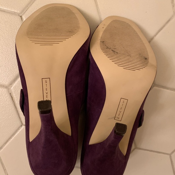 Steven By Steve Madden Purple Suede Booties - Picture 7 of 8